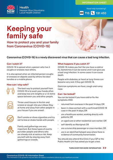 Keeping your family safe Coronavirus Inf